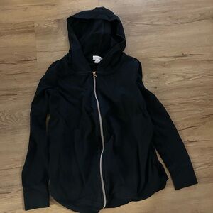 Black Maternity Hoodie with Pockets